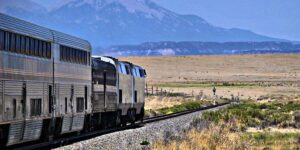 An Amtrak train.