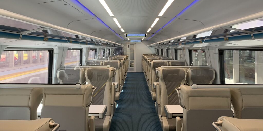 Interior, Brightline Siemens Ventura Car. Credit: Phillip Pessar / Wikipedia