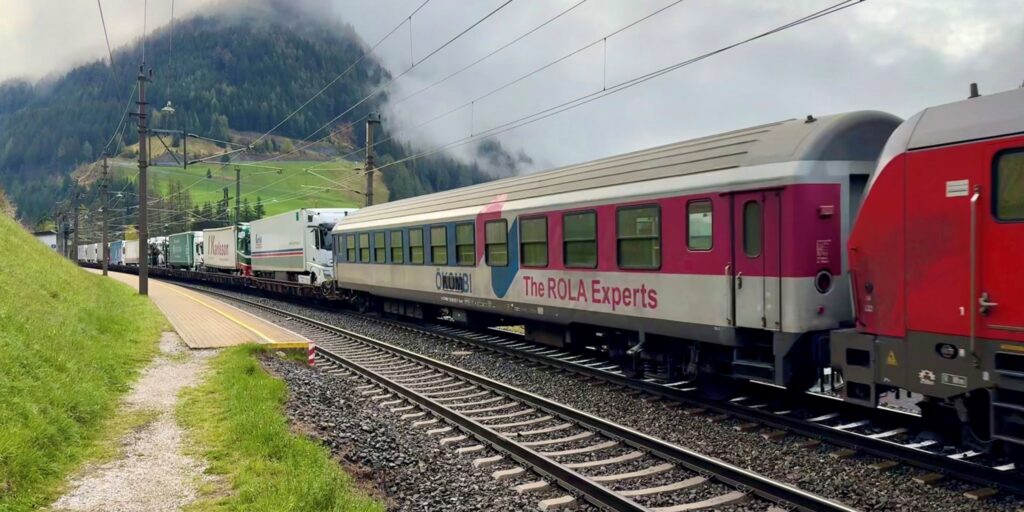 'ROLA' (Rolling Road) train in Austria.